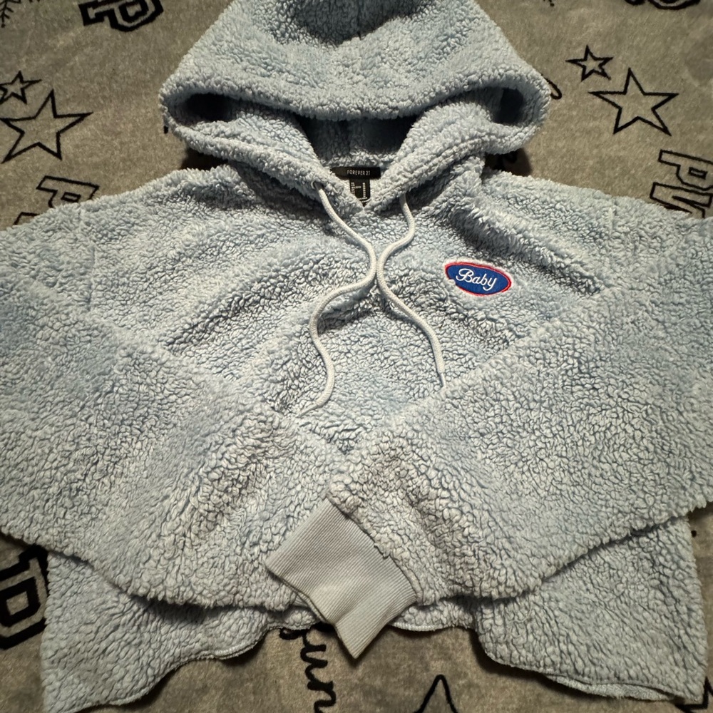 Baby Blue Fuzzy Hoodie